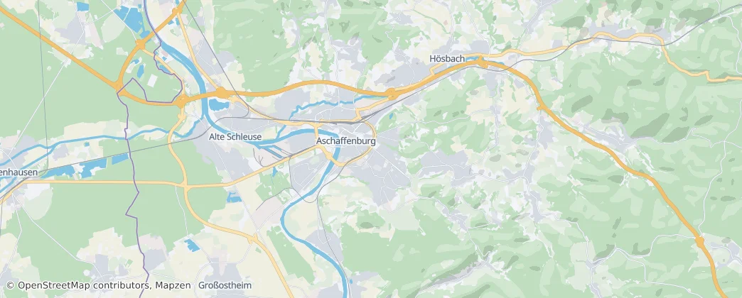 Landkreis Aschaffenburg — Karte