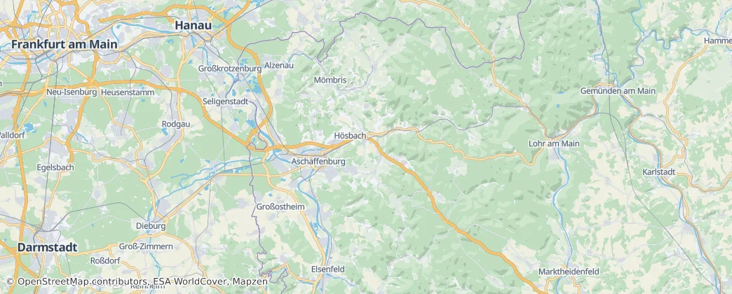 Aschaffenburg — Mappa