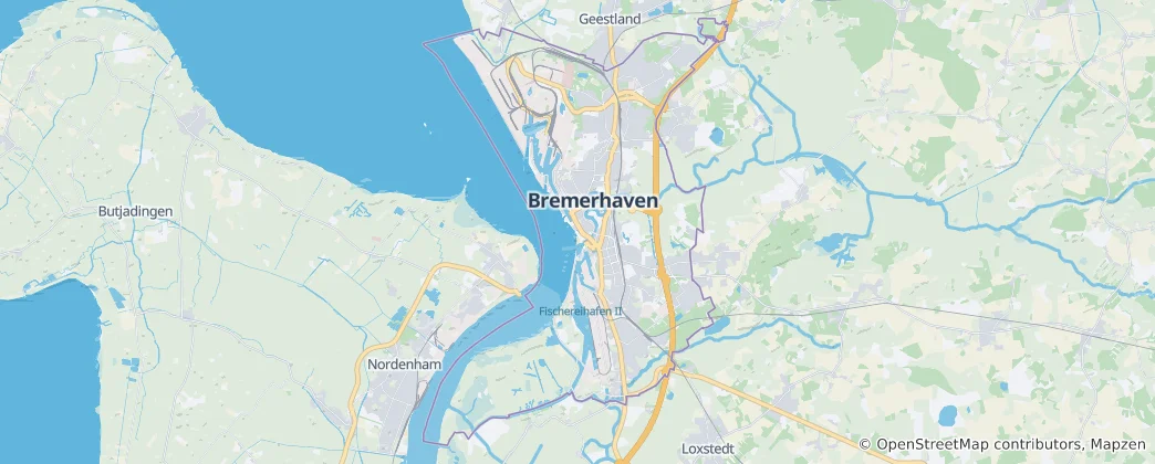 Mappa di Bremerhaven, Kreisfreie Stadt
