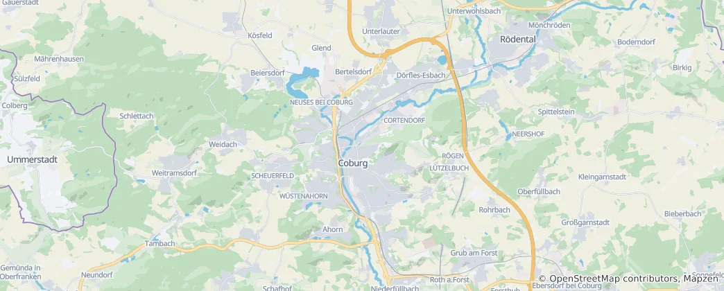 Mapa Powiat Coburg