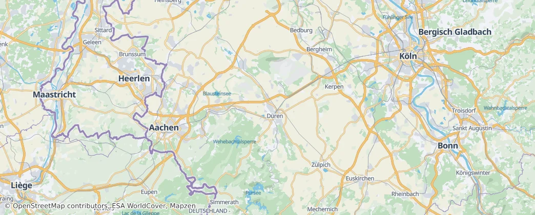 Kreis Düren — Kaart