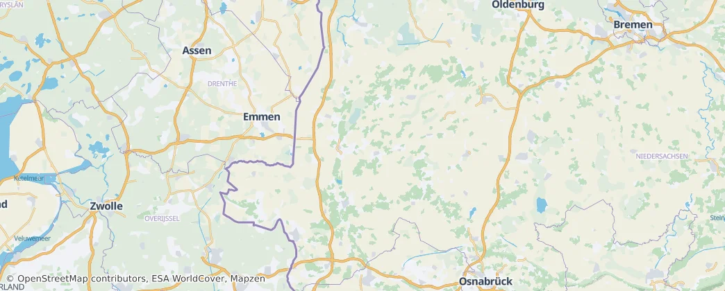 Eemsland — Kaart