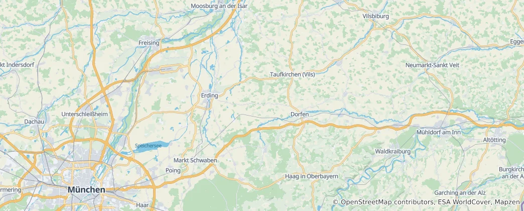 Landkreis Erding Haritası