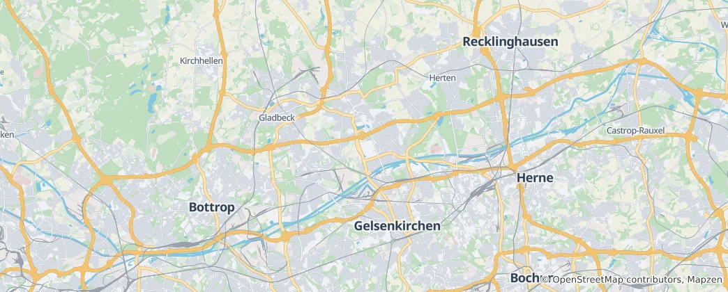Mappa di Gelsenkirchen