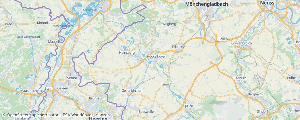 circondario di Heinsberg — Mappa
