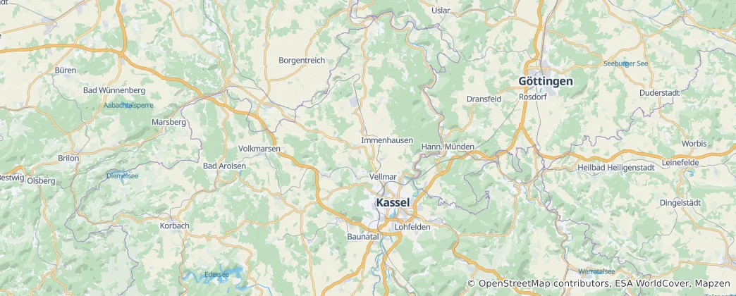 Mapa Kassel