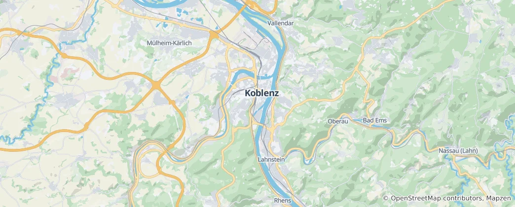 Mapa de Koblenz