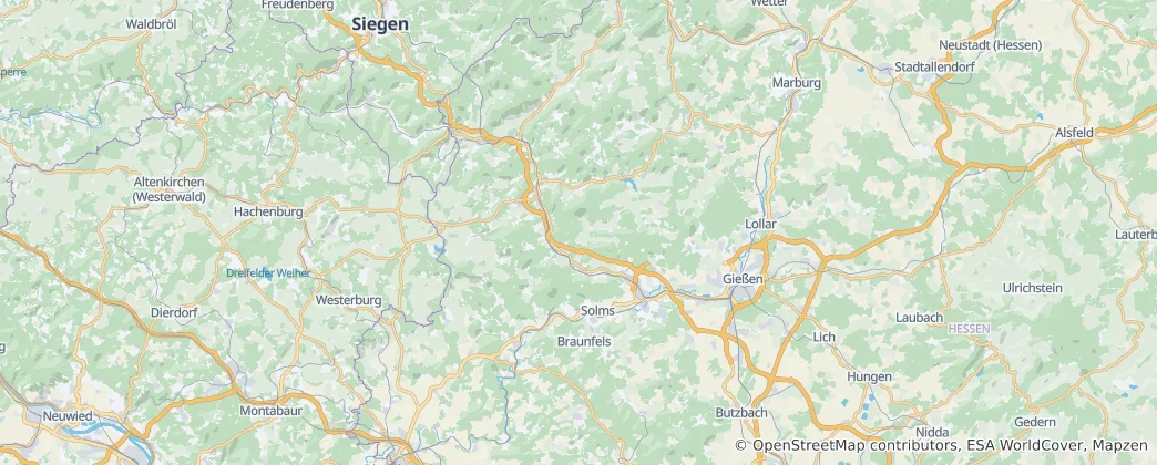 Mapa Powiat Lahn-Dill