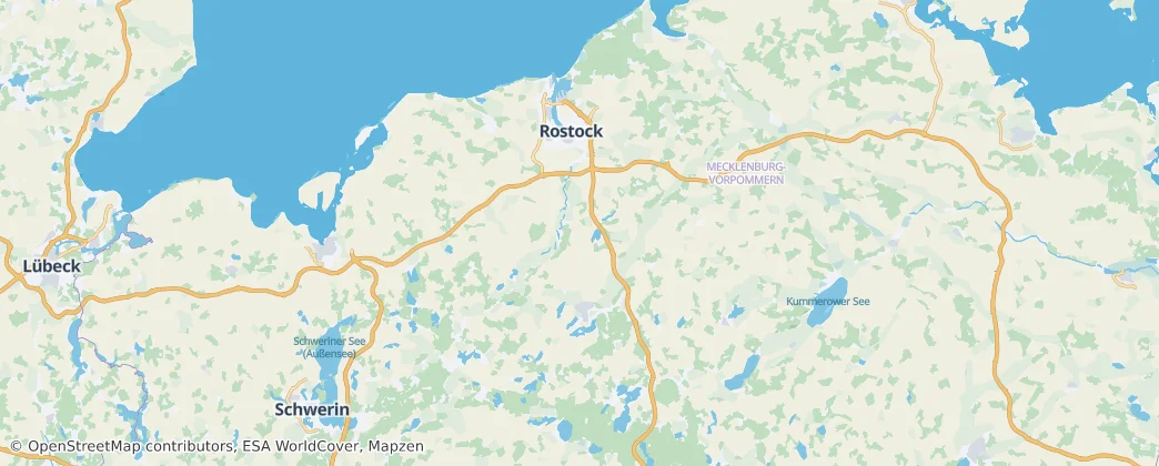 Kaart van Landkreis Güstrow