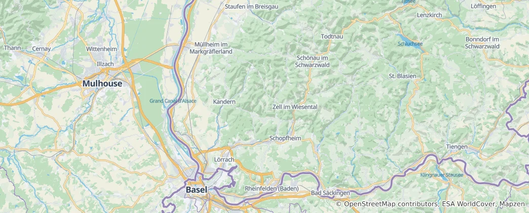 Mappa di circondario di Lörrach