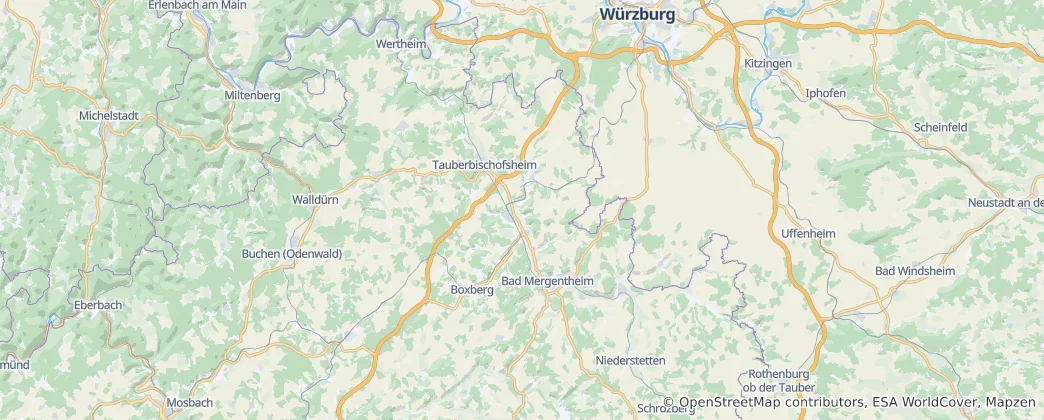 Mappa di Circondario del Meno-Tauber