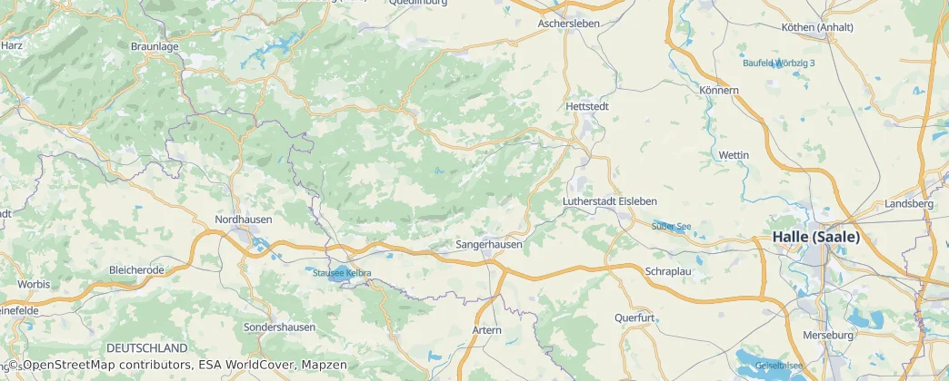 Mansfeld-Südharz — Map