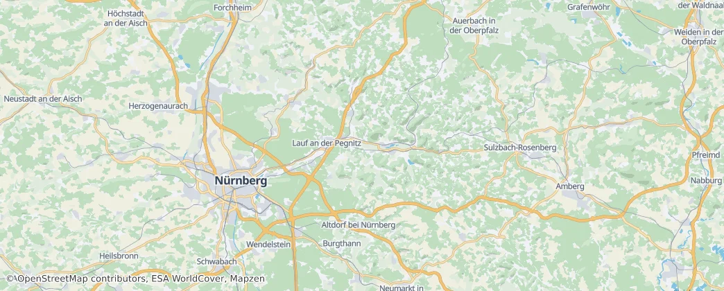 Nürnberger Land — Mapa