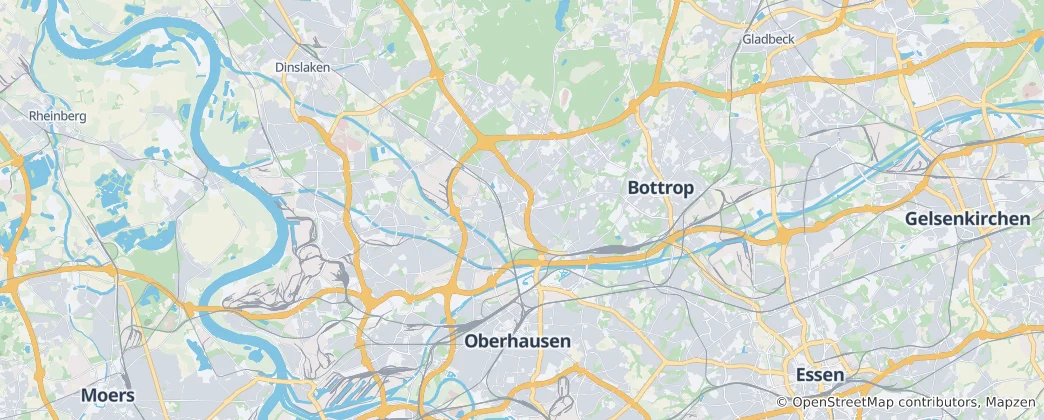 Karte von Oberhausen
