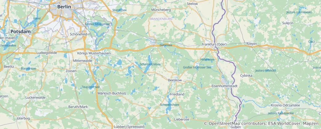 Map of Oder-Spree District