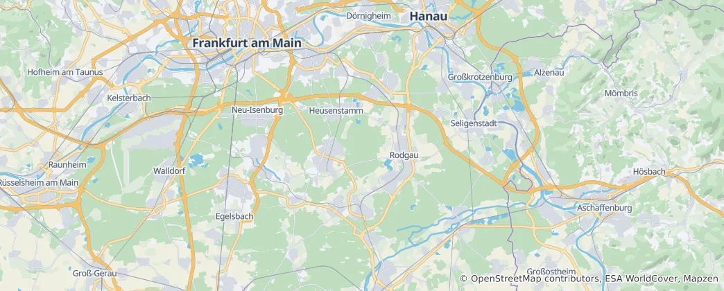 Mapa de Offenbach
