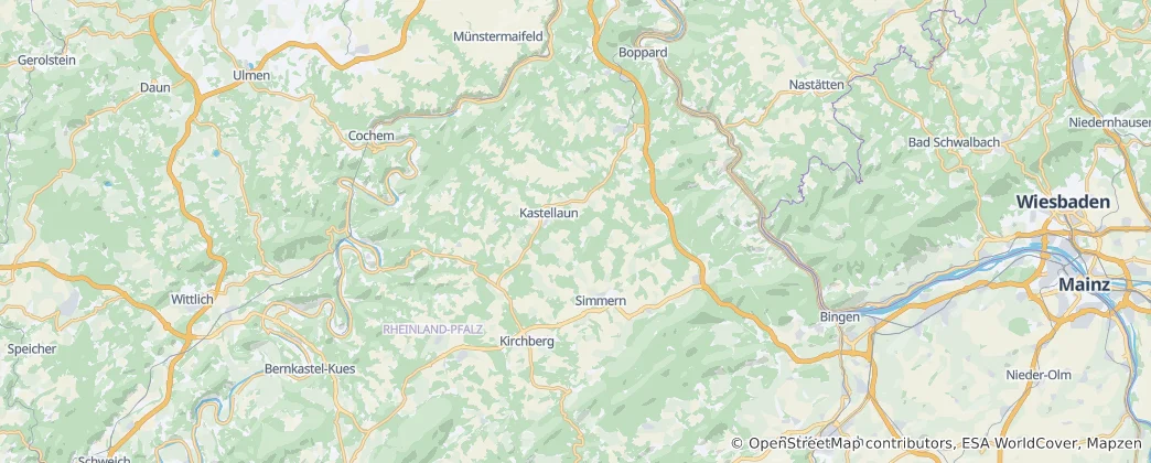 Karte von Rhein-Hunsrück-Kreis