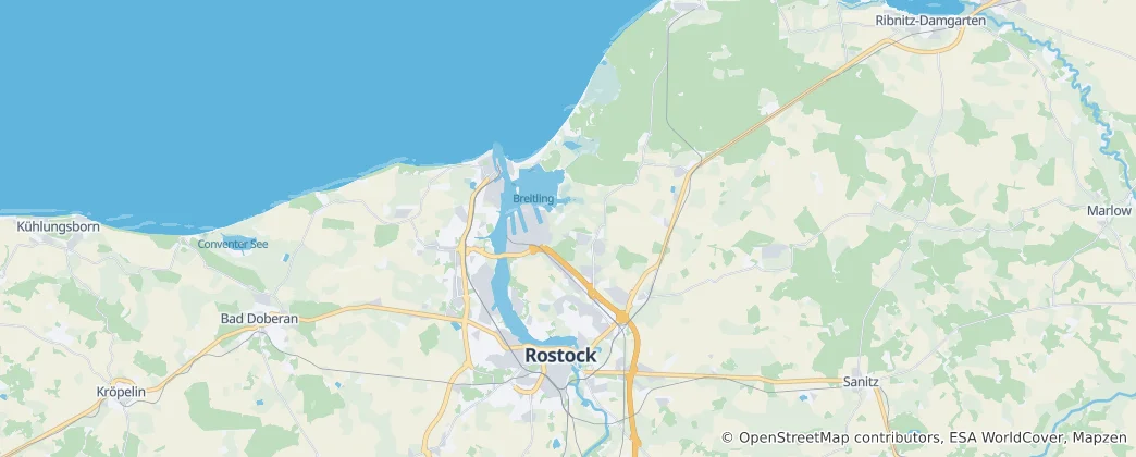 Mapa Landkreis Rostock