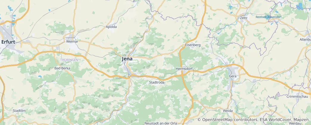 Térkép: Saale-Holzland járás