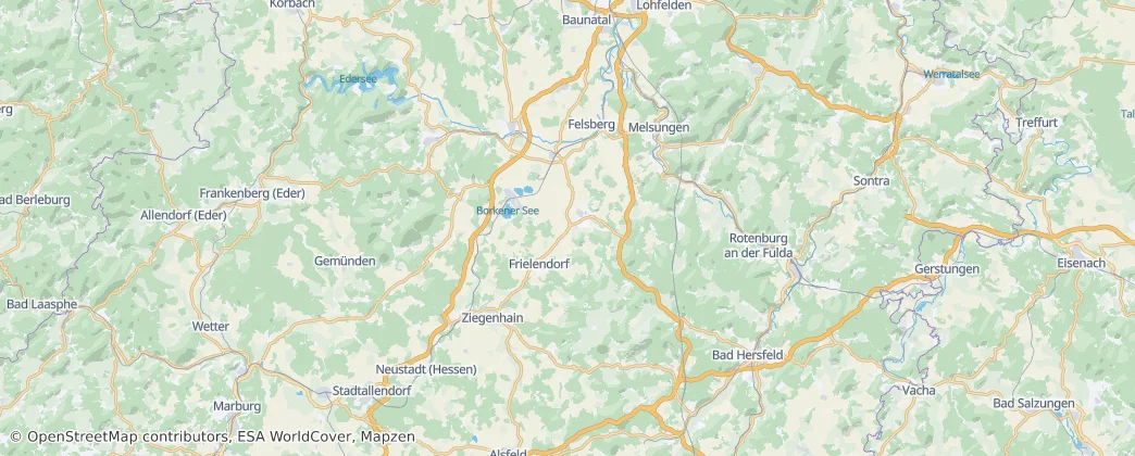 Schwalm-Eder-Kreis — Karte