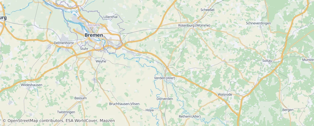 Landkreis Verden — Karte