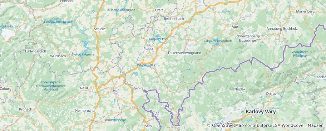 福格特兰县 地图