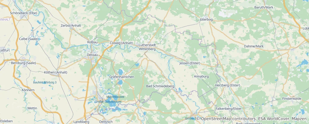 Mappa di circondario di Wittenberg
