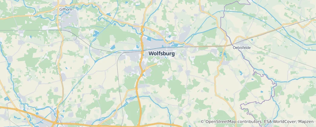 Mapa Wolfsburg