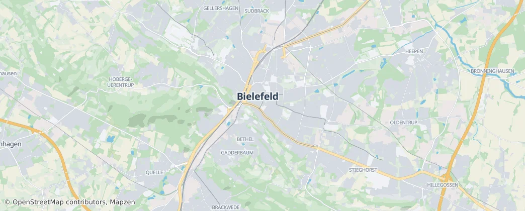 Bielefeld — Mapa