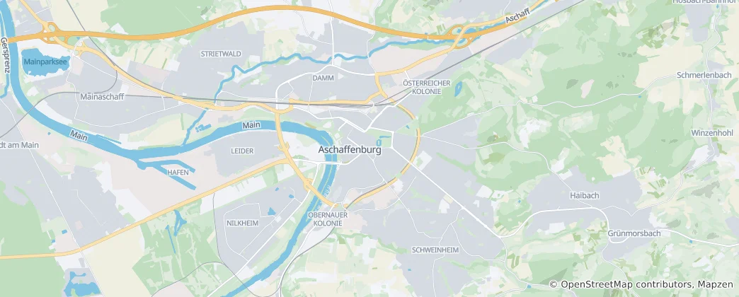 Карта Aschaffenburg
