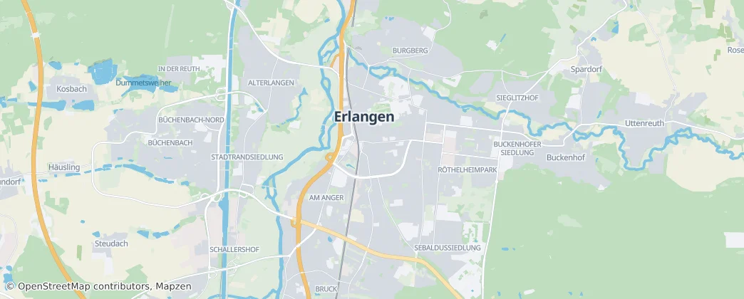 Erlangen — Mapa