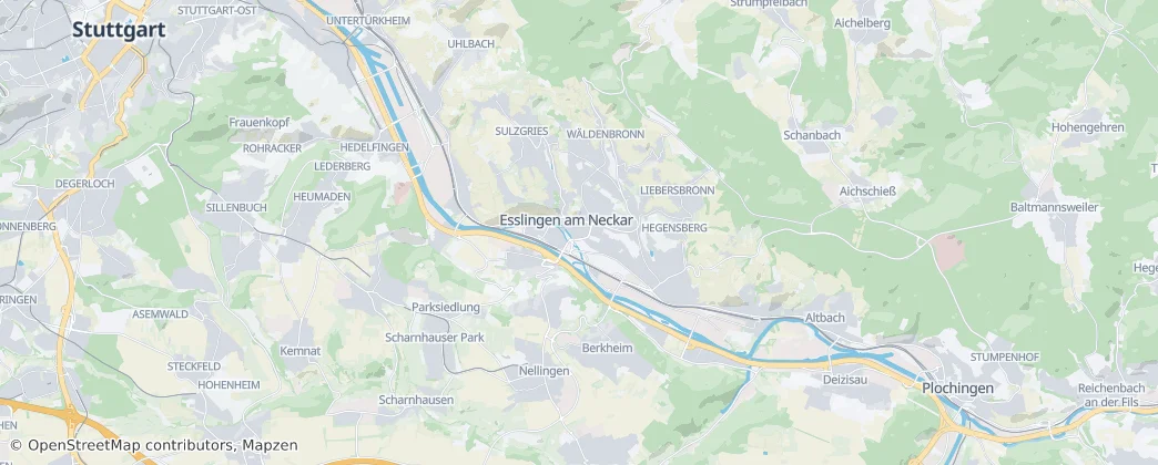 Esslingen am Neckar — Carte