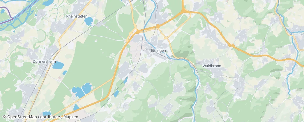Ettlingen — mapa