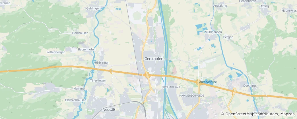 Mappa di Gersthofen