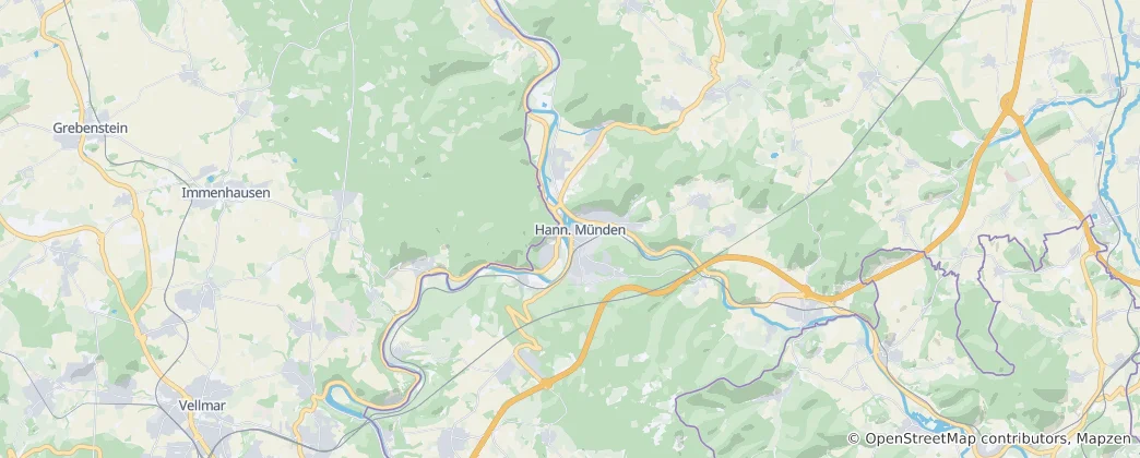 Mapa Hann. Münden