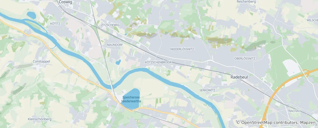 Map of Kötzschenbroda