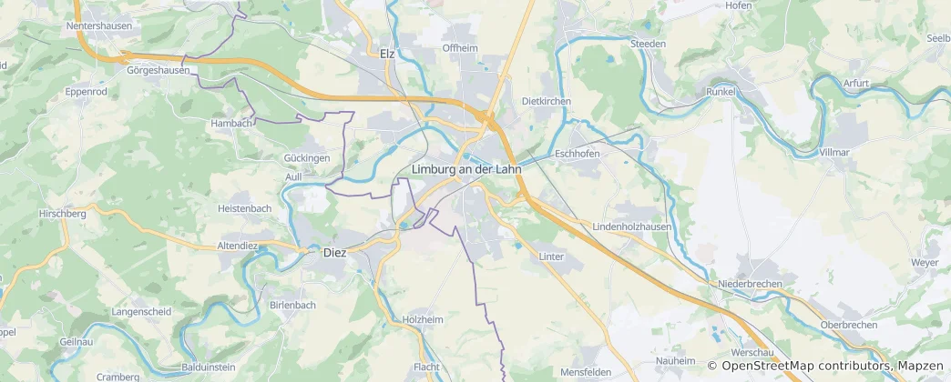 Karte von Limburg an der Lahn