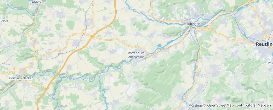 Karte von Rottenburg am Neckar