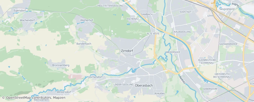 Zirndorf — Mapa