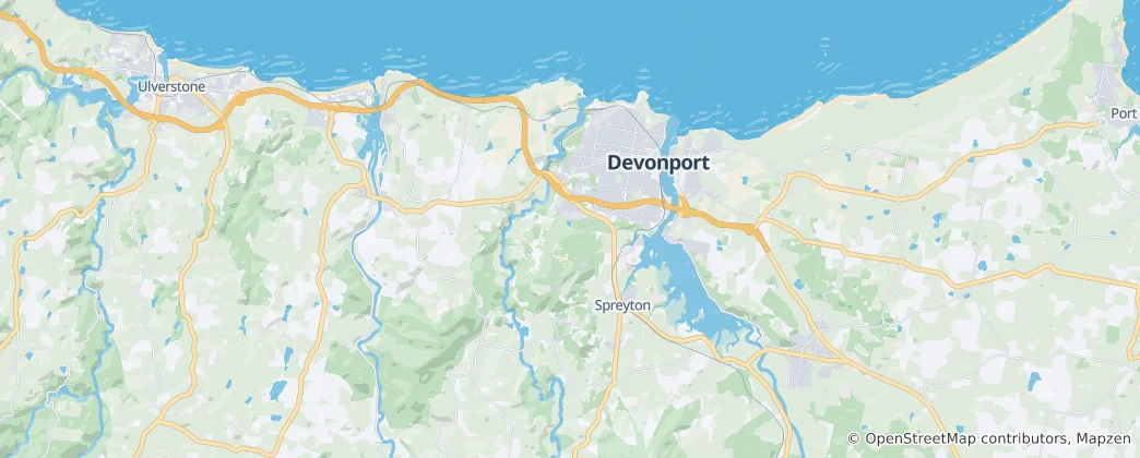 Mapa Devonport