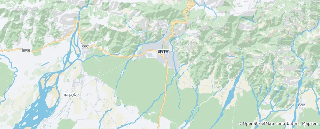 Map of Dharan
