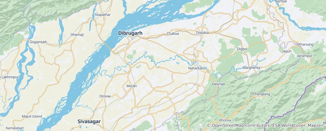 Map of Dibrugarh district