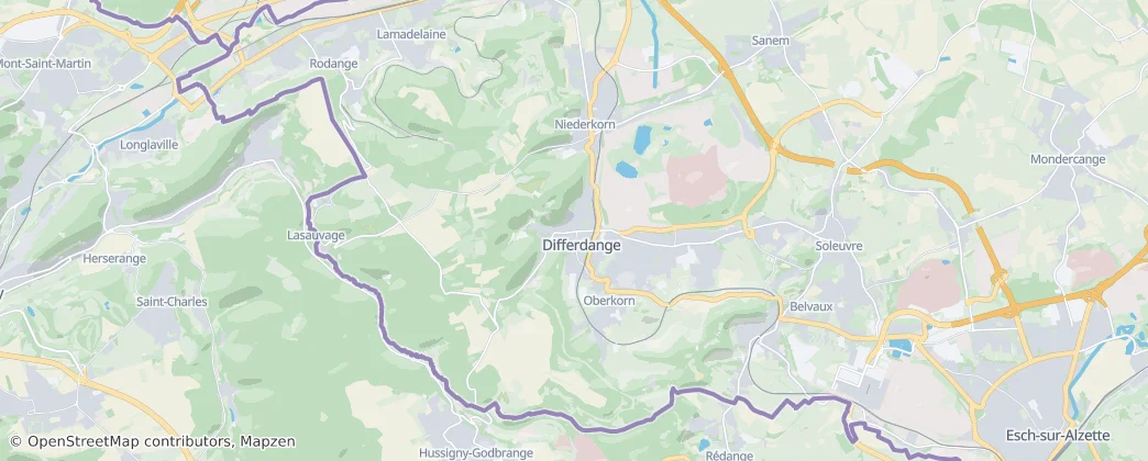 Differdange — Mapa