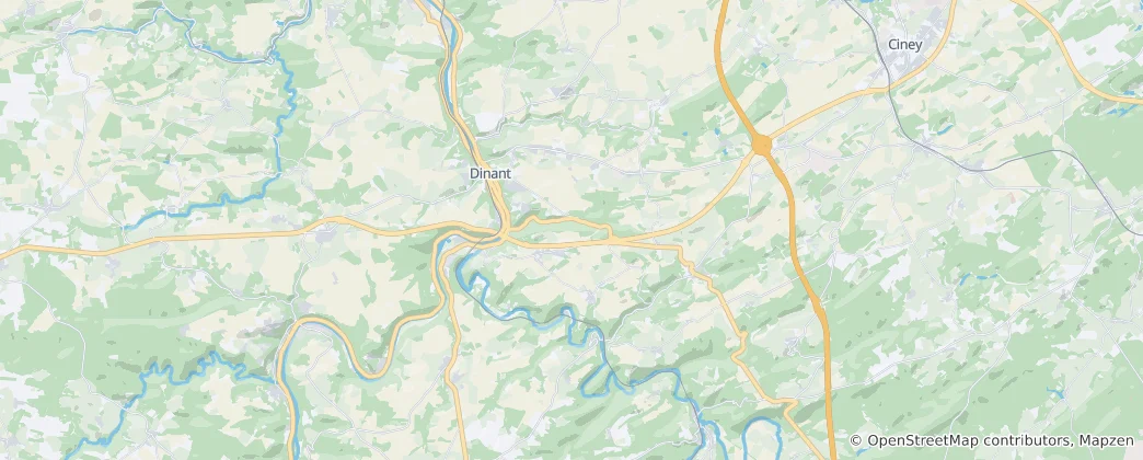 Map of Dinant