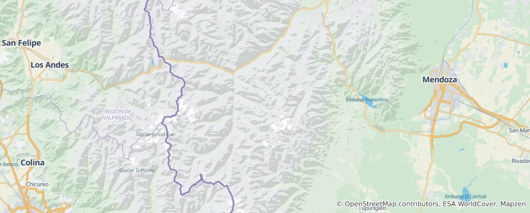 Karte von Distrito Potrerillos