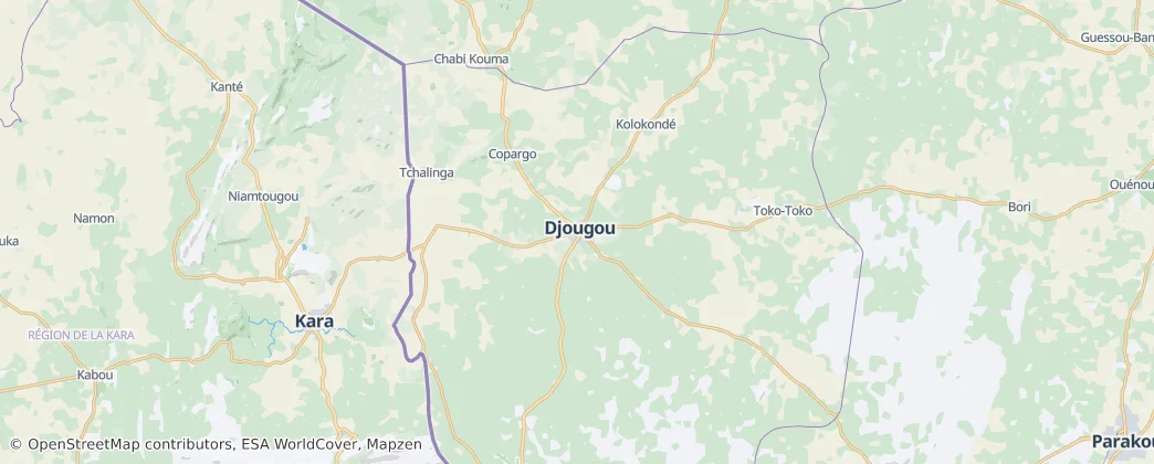 Djougou — Map