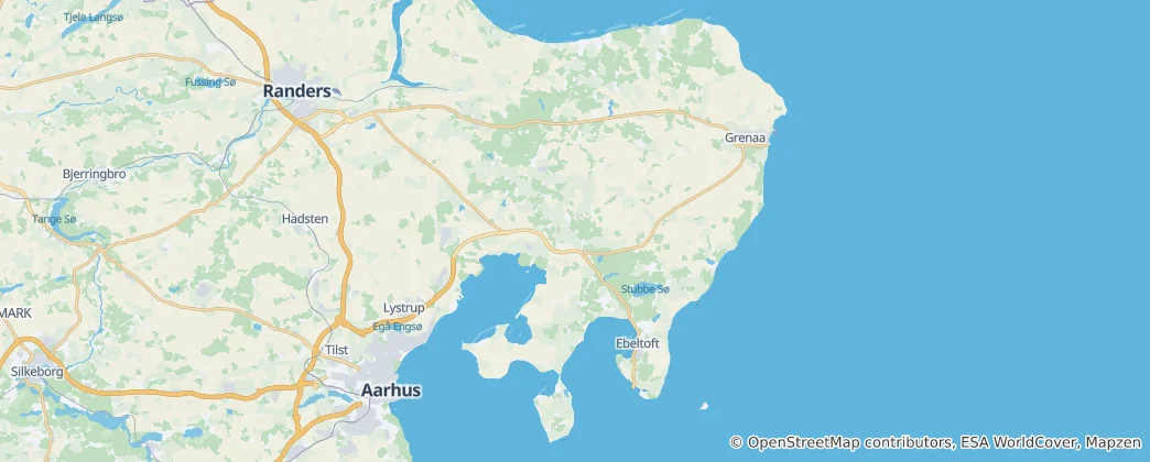 Karte von Djursland