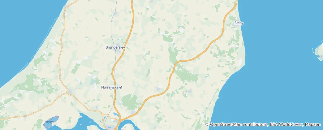 Karte von Brønderslev Kommune