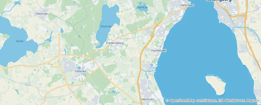 Mapa Fredensborg Municipality