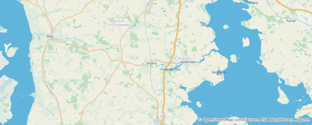 Mappa di comune di Haderslev